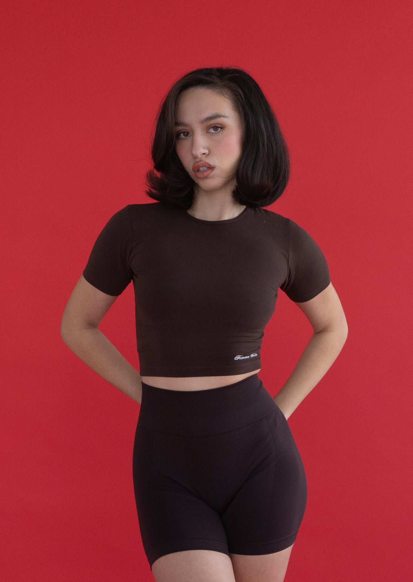 Crop Top in Chocolate