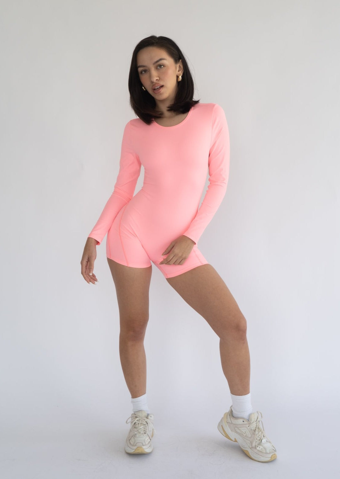 Olvera Backless Romper in Bubble Gum Pink