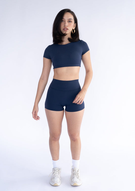 Crop Top in Navy Blue