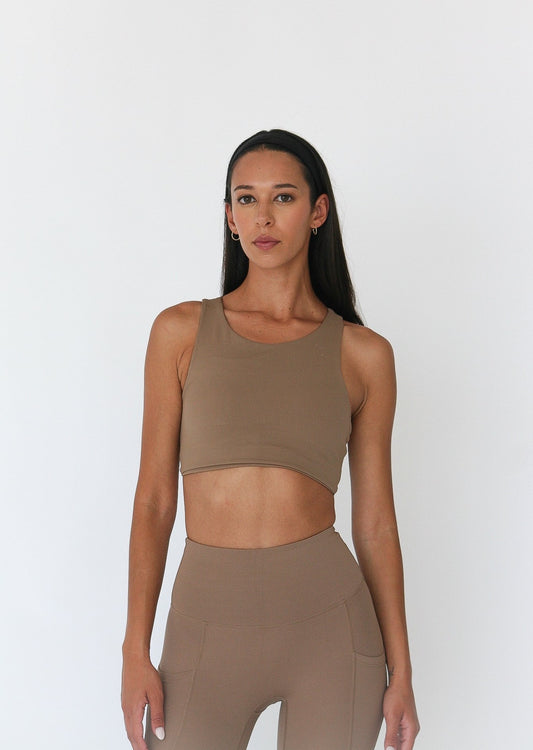 Open Back Top in Desert Taupe